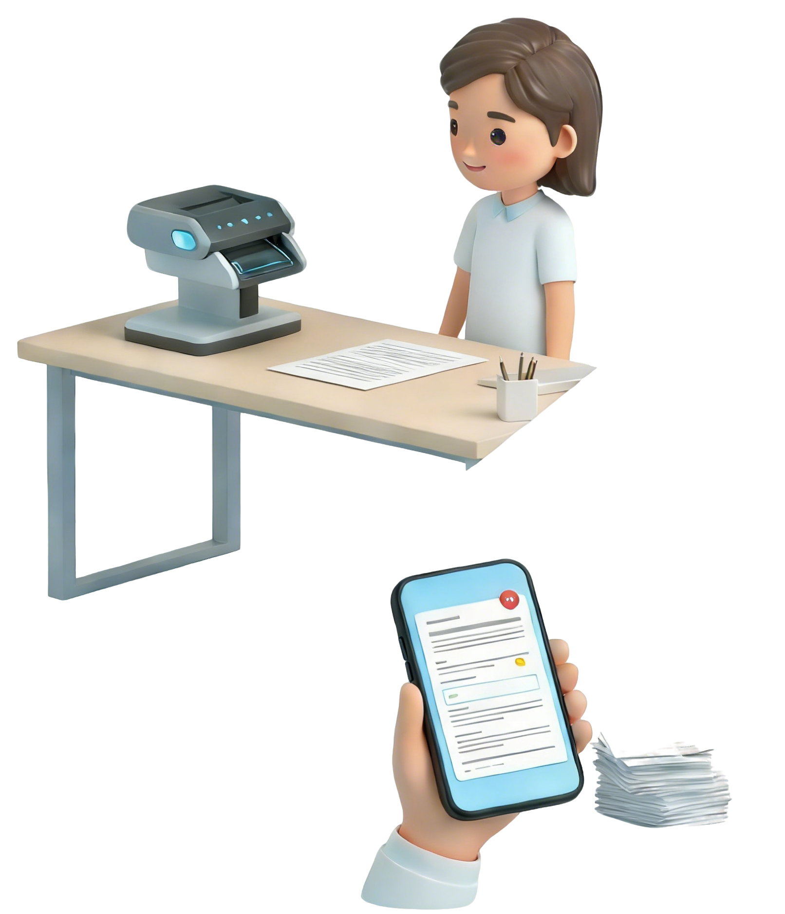 两种场景录入：现场扫描与手机录入